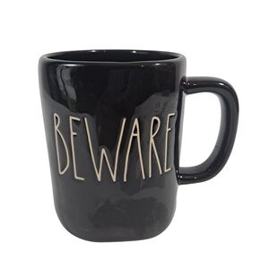 Rae Dunn Halloween Beware Black Mug Jack O Lantern